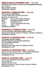 Programma della Stagione Concertistica